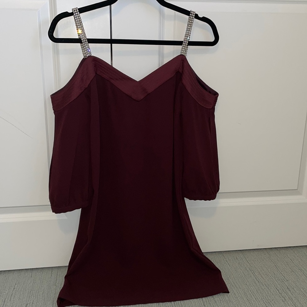 💜 Trina Turk Eggplant Rhinestone Dress 💜